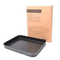 Gold and Black Metal Biscuit Baking Pan Non Stick Coating Baking Tray Pizza Cake Tray